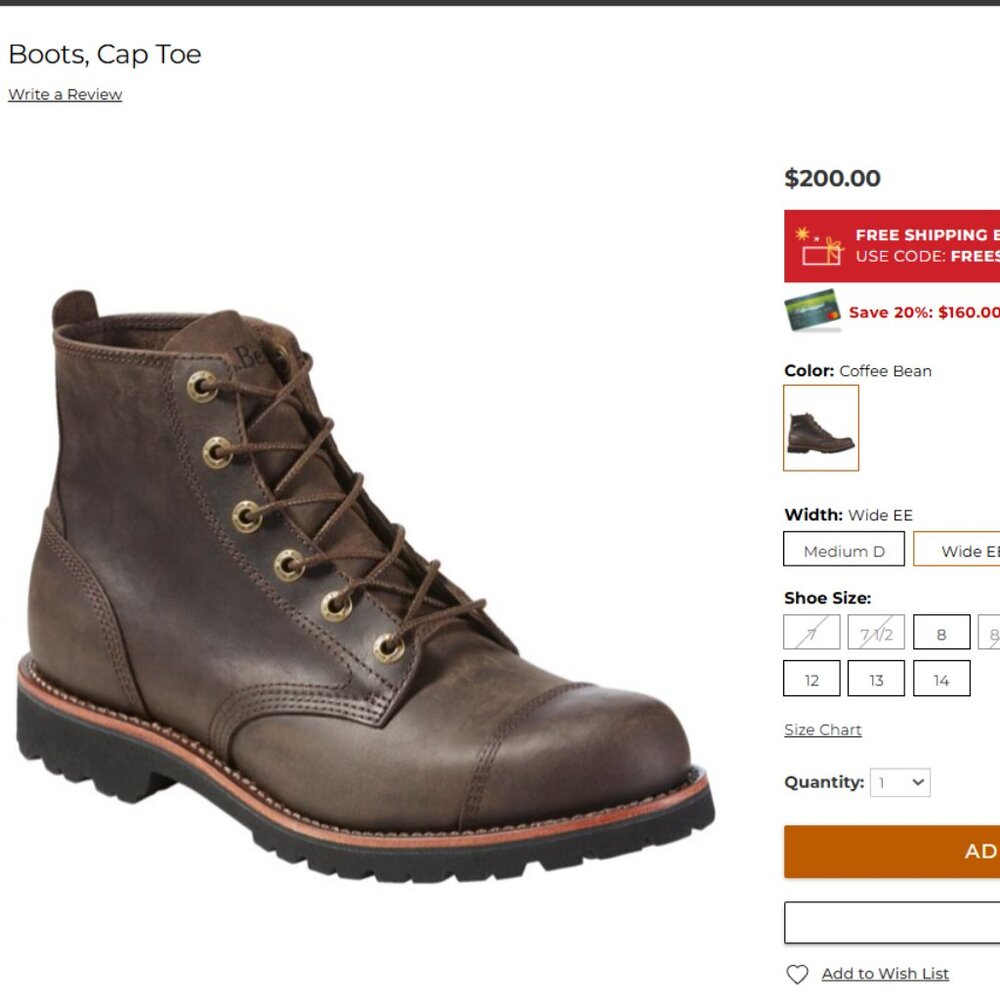 L.L. BEAN BOOT: Men's Bucksport Boots, Cap Toe - Picture 2 of 9